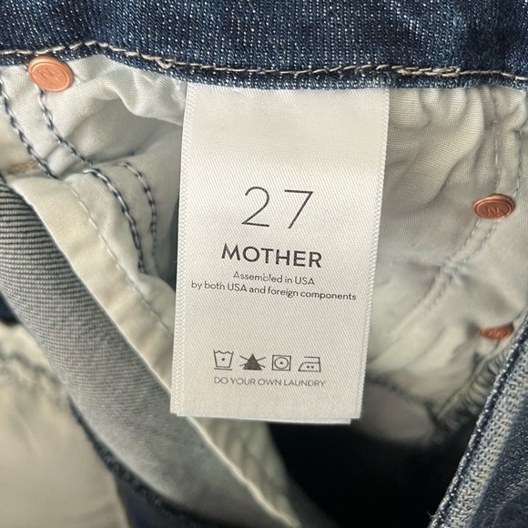 NWT MOTHER Looker Ankle Jeans in Dark Denim "Teaming Up" Wash, Size 27 - Picture 12 of 12